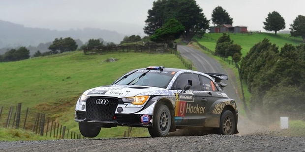 Dylan Turner debuted his Audi S1 in the rally of Whangarei. Photo / Geoff Ridder