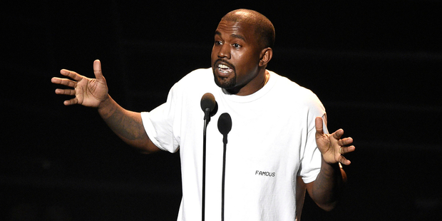 Kanye West is reportedly working on a new album at a recording studio on a mountain. Photo / AP