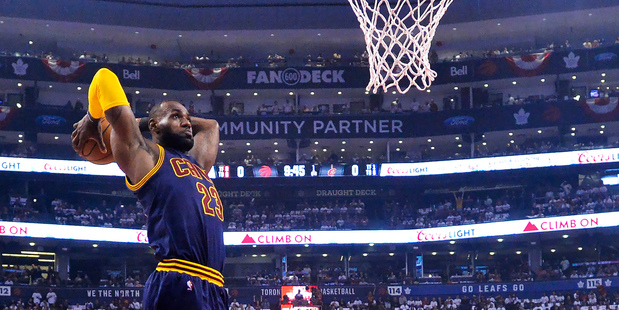 Forward LeBron James has been a towering figure for Cleveland in the playoffs. Photo / AP