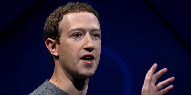 Facebook CEO Mark Zuckerberg delivers the keynote address at Facebook's F8 Developer Conference. Photo / Getty