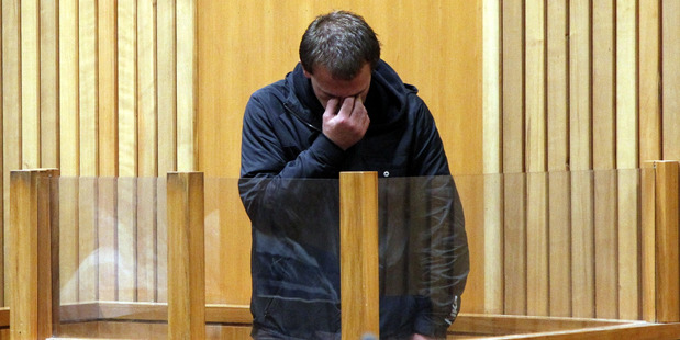 Reuben Lindsay Hill bawling his eyes out after sentencing. Photo/Stuart Munro