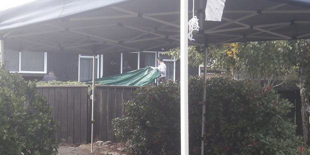 Police investigate a scene at Five Mile Bay, Taupo at Easter. Photo/Laurilee McMichael