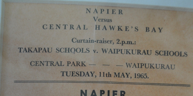 BIG GAME: Retired CHB farmer Brian Johansen played in a 1965 game between CHB and an intimidating Napier side, which included the likes of Tremain, Davis and McRae.