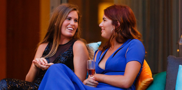 Lily (left) and Viarni on The Bachelor NZ. Photo / Three
