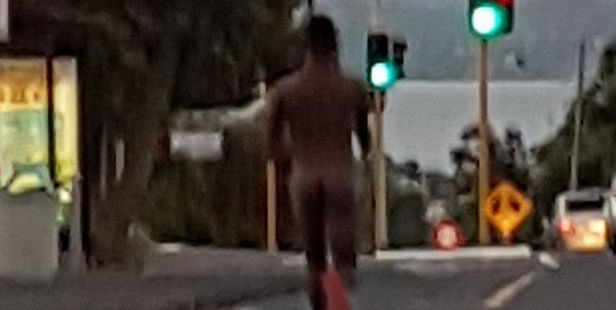 This cheeky photo caused a stir on social media earlier in the week, with Hibiscus Coast locals wondering who the mystery runner was. Photo/ Angela French