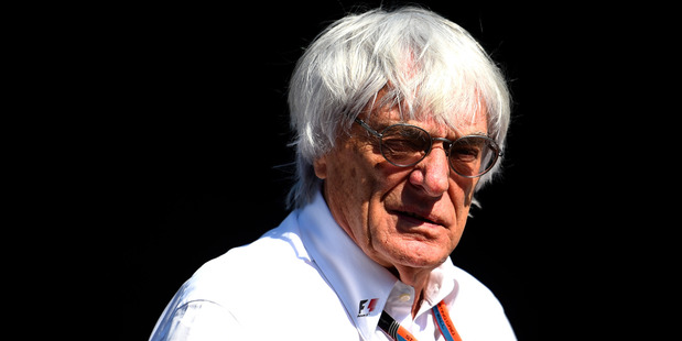F1 supremo Bernie Ecclestone looks on in the paddock during Grand Prix of Belgium. Photo / Getty Images