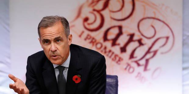 Governor of the Bank of England Mark Carney. Photo / Getty