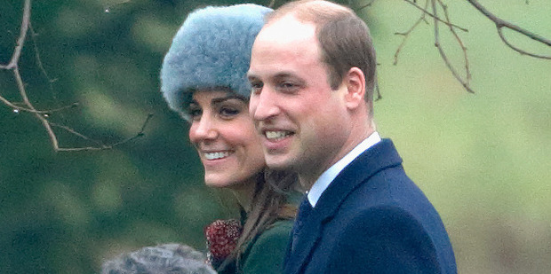 Kate Middleton wowed the crowds on Sunday on the eve of her 35th birthday by wearing a grey alpaca fur hat. Photo / Getty Images