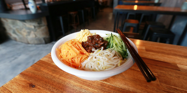 Beijing Zhajiang sauce noodles. Photo / Doug Sherring