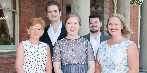 Sharolyn Kimmerley, front left with Edward Laurenson, Katherine McIndoe, Federick Jones and Eliza Boom. PHOTO/LEWIS GARDNER
