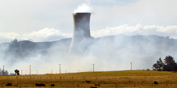The fire burns near the Ohaaki Power Station. Photo/Ben Fraser