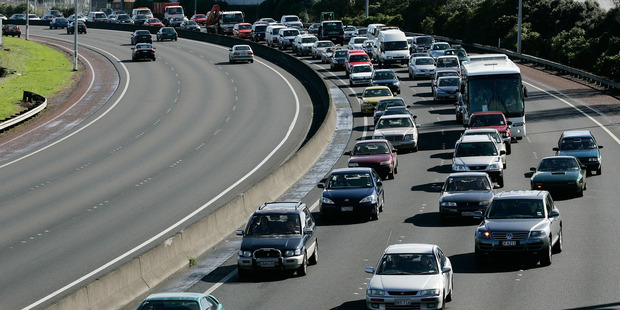 Auckland road users had to budget 45 per cent additional travel time in order to arrive on time 9 times out of 10 in the afternoon. PHOTO/Chris Skelton