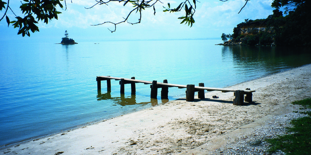 The wharf at Awhitu.