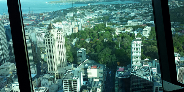 Just a wedge of the view from the Sky Tower. Photo / Lindy Laird