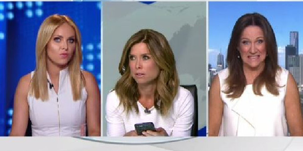 Rea looks uncomfortable as Sherlock sends a 911 txt about the fashion emergency. Photo / Channel 9