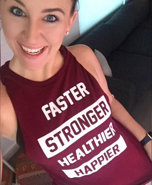 Katrina says her undiagnosed allergies led to her weight gain. Photo / Kat Meets Kale Facebook