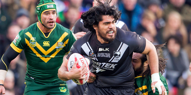 Storm forward Tohu Harris in action for the Kiwis. Photo / Photosport.