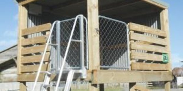 The Oroua Bobby Calf loader on display at the Central District Field Days.