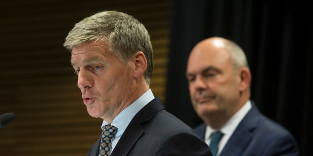 Voters are set to find out if Finance Minister Steven Joyce (right) is more generous than PM Bill English. PHOTO/ Mark Mitchell