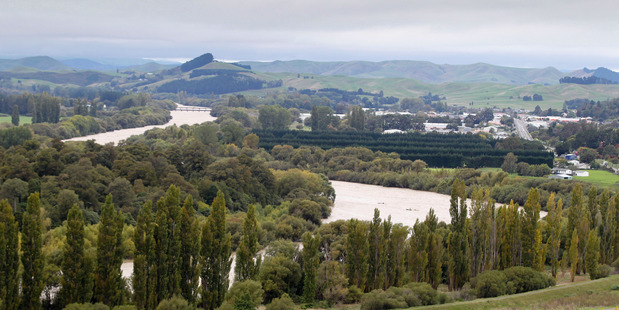 Tukituki River in flood, Waipukurau, Central Hawke's Bay. 5 April 2017. Hawke's Bay Today Photograph by Warren Buckland.