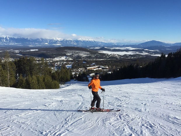 Martin Johnston skiing at Kimberley Alpine Resort in southeastern British Columbia.