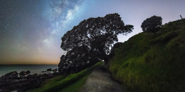 The ocean facing side of Mauao provides a great location for astro photography and will be the spot where local star snappers will offer a free workshop next month. Photo/Amit Kamble Photography