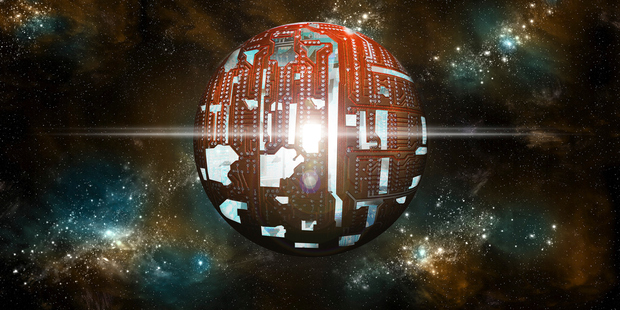 An artists depiction of a theoretical Dyson sphere. Photo / Getty Images