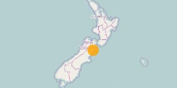 The quake intensity was described as "strong".