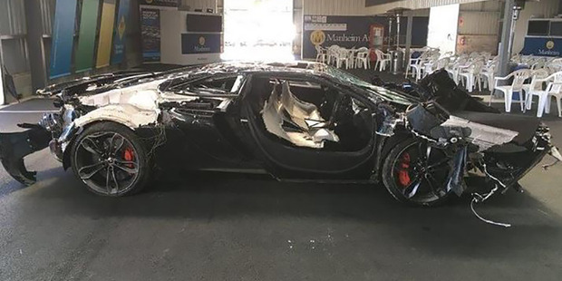 The supercar was being taken for a test drive when it crashed. Photo / Supplied