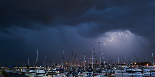 Lightning in Tauranga. Photo/file