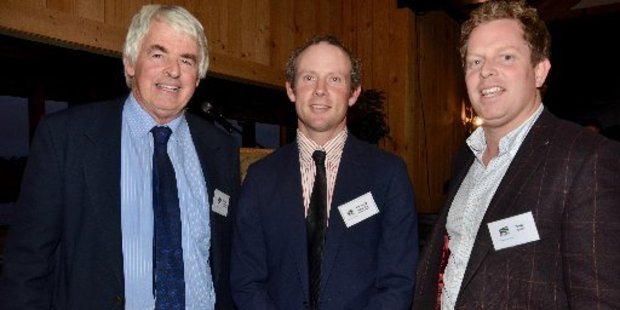Richard Morrison, flanked by the new vice-presidents, Fraser Gordon, left, and Paul Olsen.