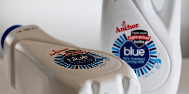 Anchor recalled some of its blue top milk after complaints it tasted funny. Photo/File