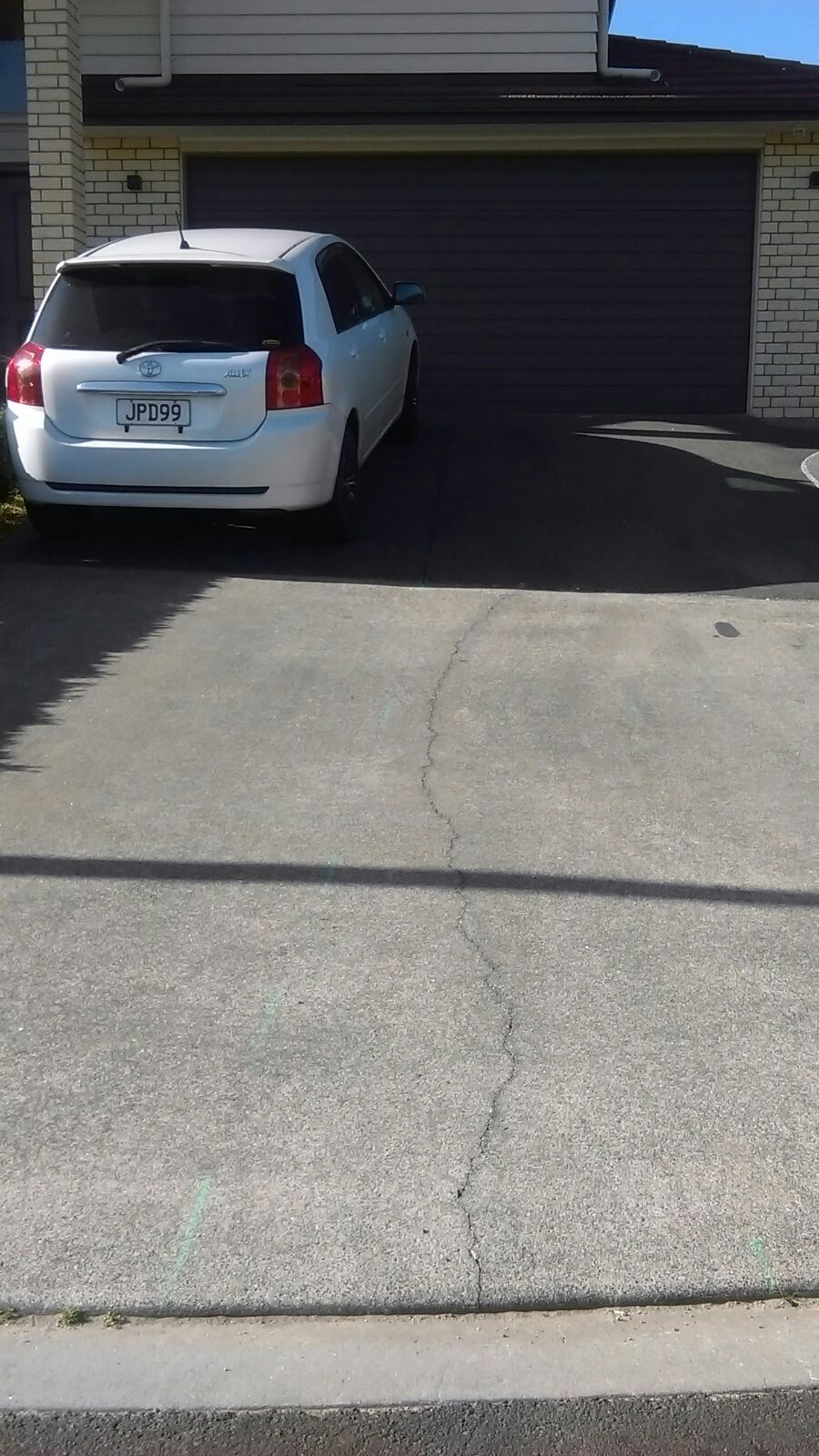 Maheedhar Kanagala's cracked driveway. Photo/ supplied