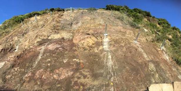New rockfall netting has been installed on the new slip through the Manawatu Gorge, which will remain closed for at least another three weeks.