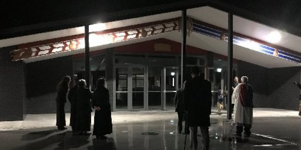 The new whare at Northland College was blessed, and named Te Puu o te Wheke, at 5am.