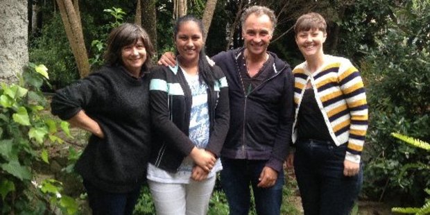 Editing mentor Cushla Dillon, writer and director Qianna Titore, writing mentor Michael Bennett and producer Eloise Veber.