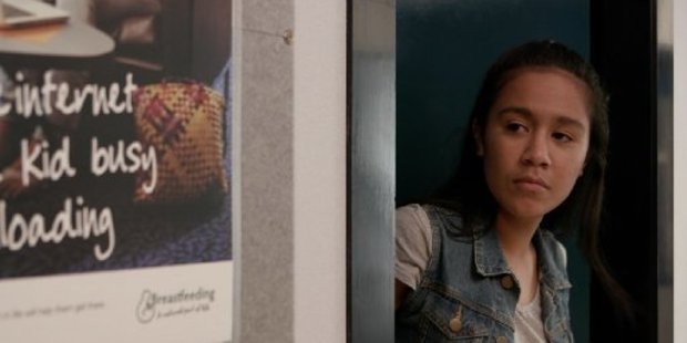 A still from the film featuring lead actor Julina Wikaira.