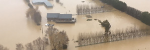 Flooding on Dukes Road near Mosgiel Dunedin. Picture / Otago Daily Times