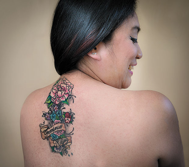 Pollyanne Pena says her tattoo is a quirky representation of her personality.
Picture / Martin Hunter