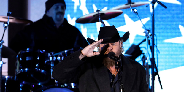 Toby Keith performs at a pre-Inaugural "Make America Great Again! Welcome Celebration" at the Lincoln Memorial in Washington, Thursday, Jan. 19, 2017. (AP Photo/David J. Phillip)