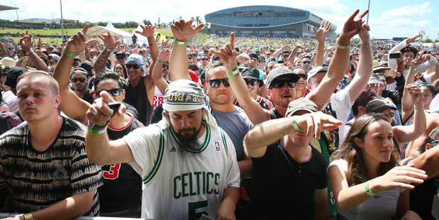 Fans enjoy Raggamuffin's 2016 event at Trusts Stadium in Auckland.
