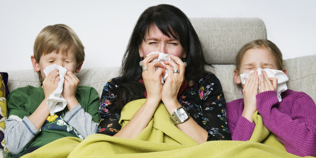Mums tend to fall ill an average of 324 times during their kids' childhoods - mostly caught when nursing their children back to health, a survey found. Photo / Getty Images