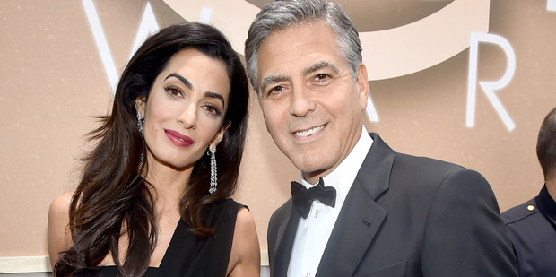 Lawyer Amal Clooney and actor George Clooney are expecting twins. Photo / Getty
