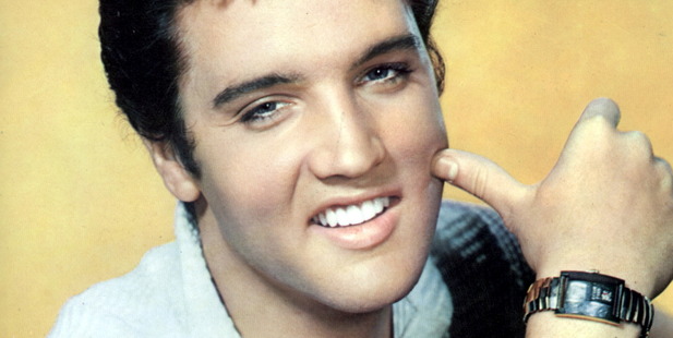 Elvis Presley posing in studio, late 1950s. Photo / Getty