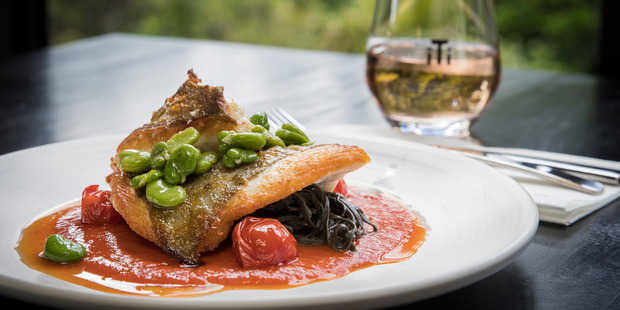 Market fish with sepia spaghetti. Photo / Jason Oxenham