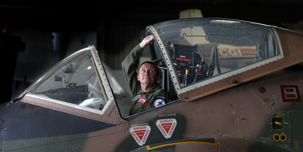 WARBIRD: Dave Brown in the cockpit of a BAC Strikemaster. Photo / John Borren