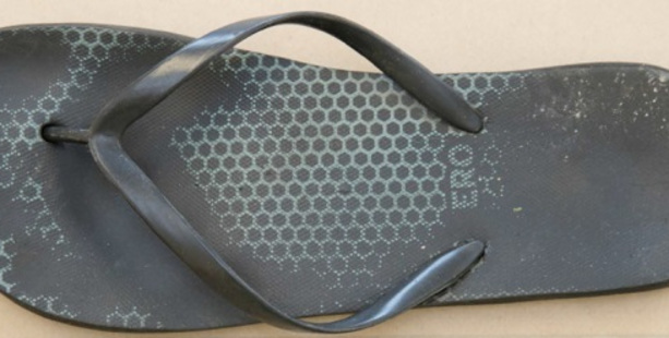 A single jandal was found within the crime scene. Photo / NZ police