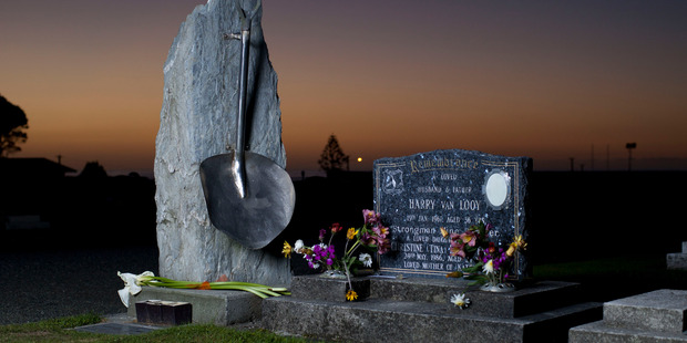 The Strongman Mine disaster memorial in the Karoro cemetery in Greymouth. Photo / File