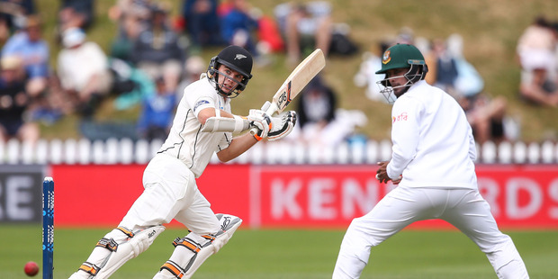Tom Latham of New Zealand bats during day three of the First Test match between New Zealand and Bangladesh. Photo / Getty Images.
