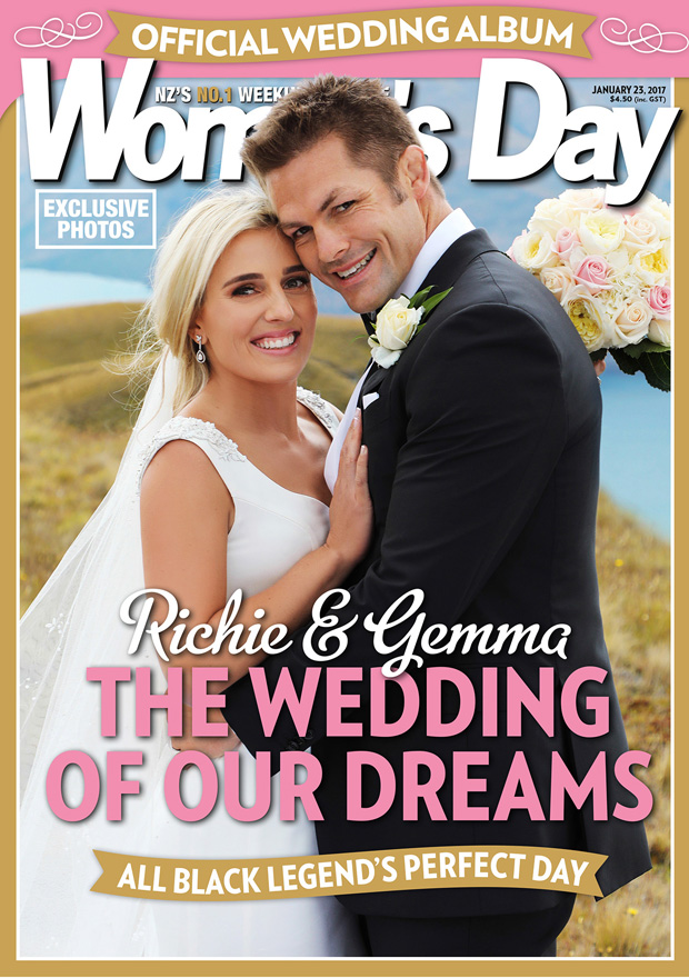 Gemma was a vision in a custom-made gown. Photo / Woman's Day
